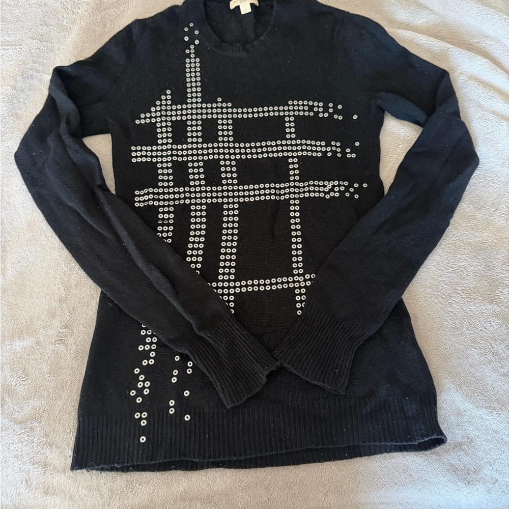 Burberry Black Checkered Women's Wool Sweater - Picture 3 of 13